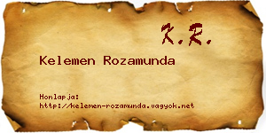 Kelemen Rozamunda névjegykártya